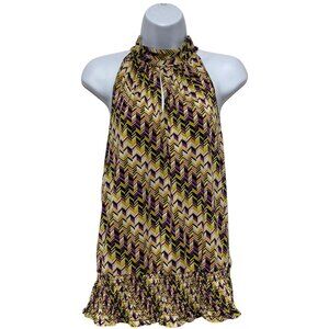 Women's Large Pullover Top Key Hole Sleeveless Design By-Essentials By Miland